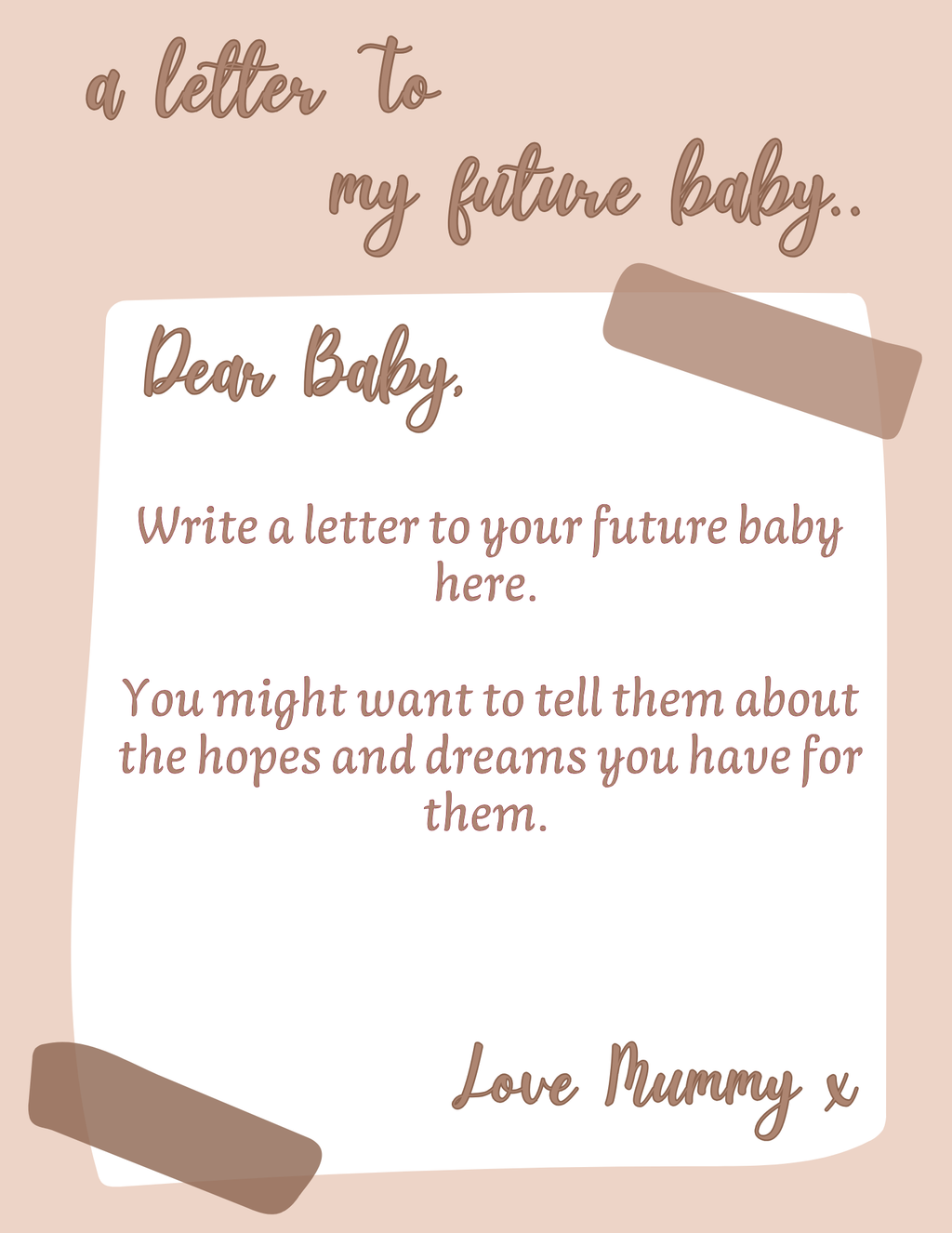 Digital Bump to Baby Journal (Neutral)