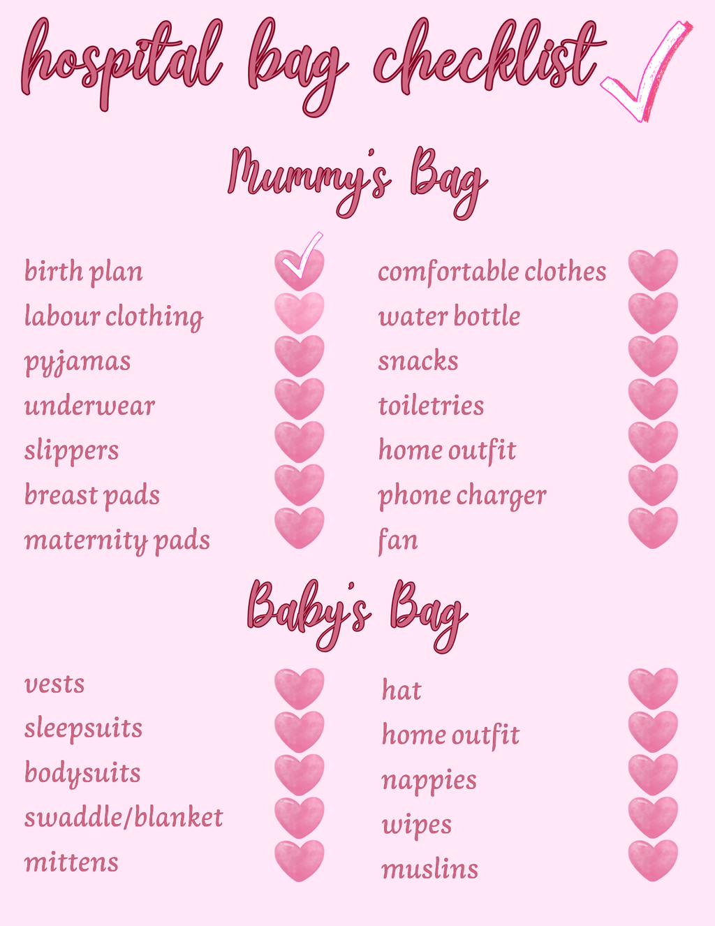 Digital Bump to Baby Journal (Pink)