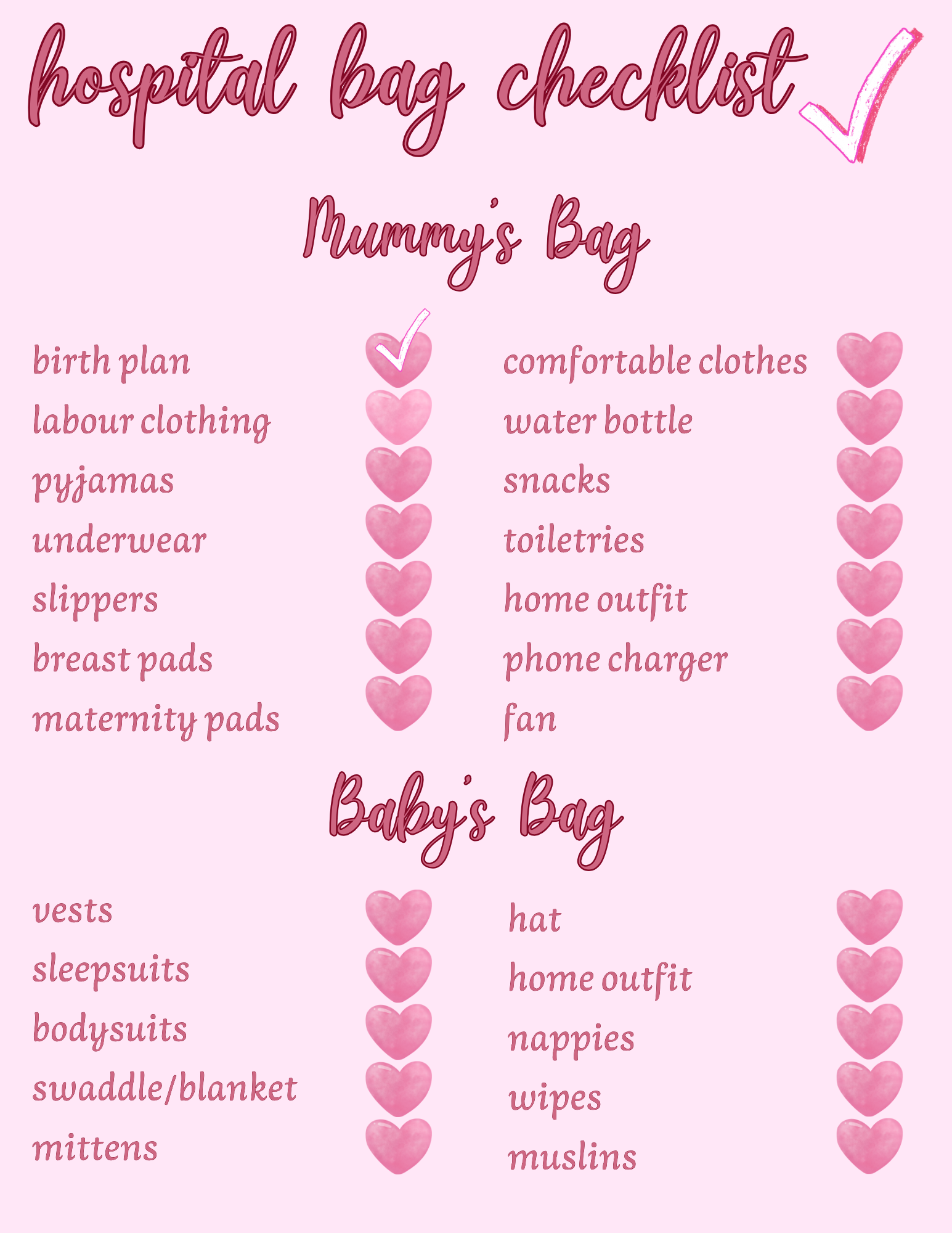Digital Bump to Baby Journal (Pink)